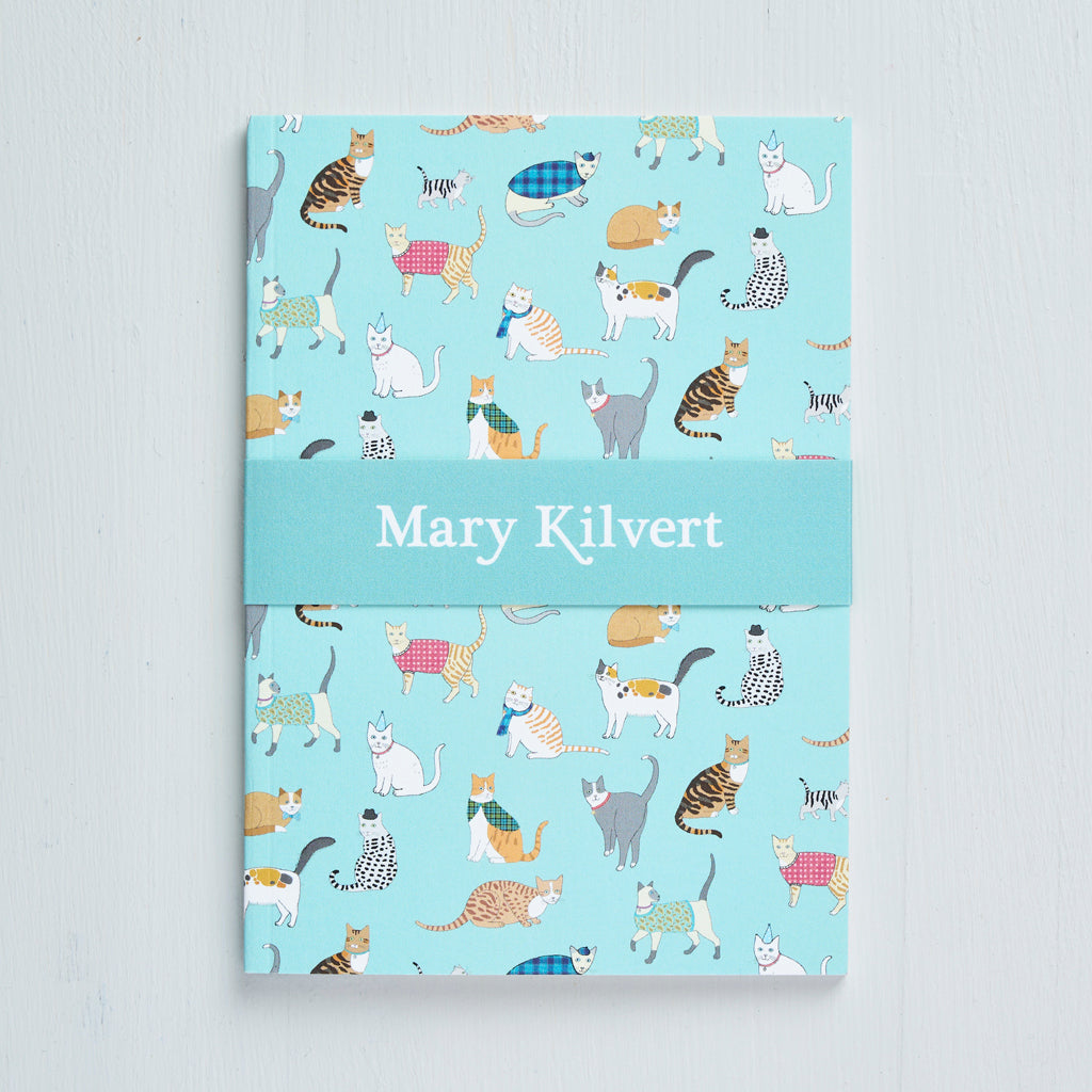 Small Cat Pattern Notebook by Mary Kilvert