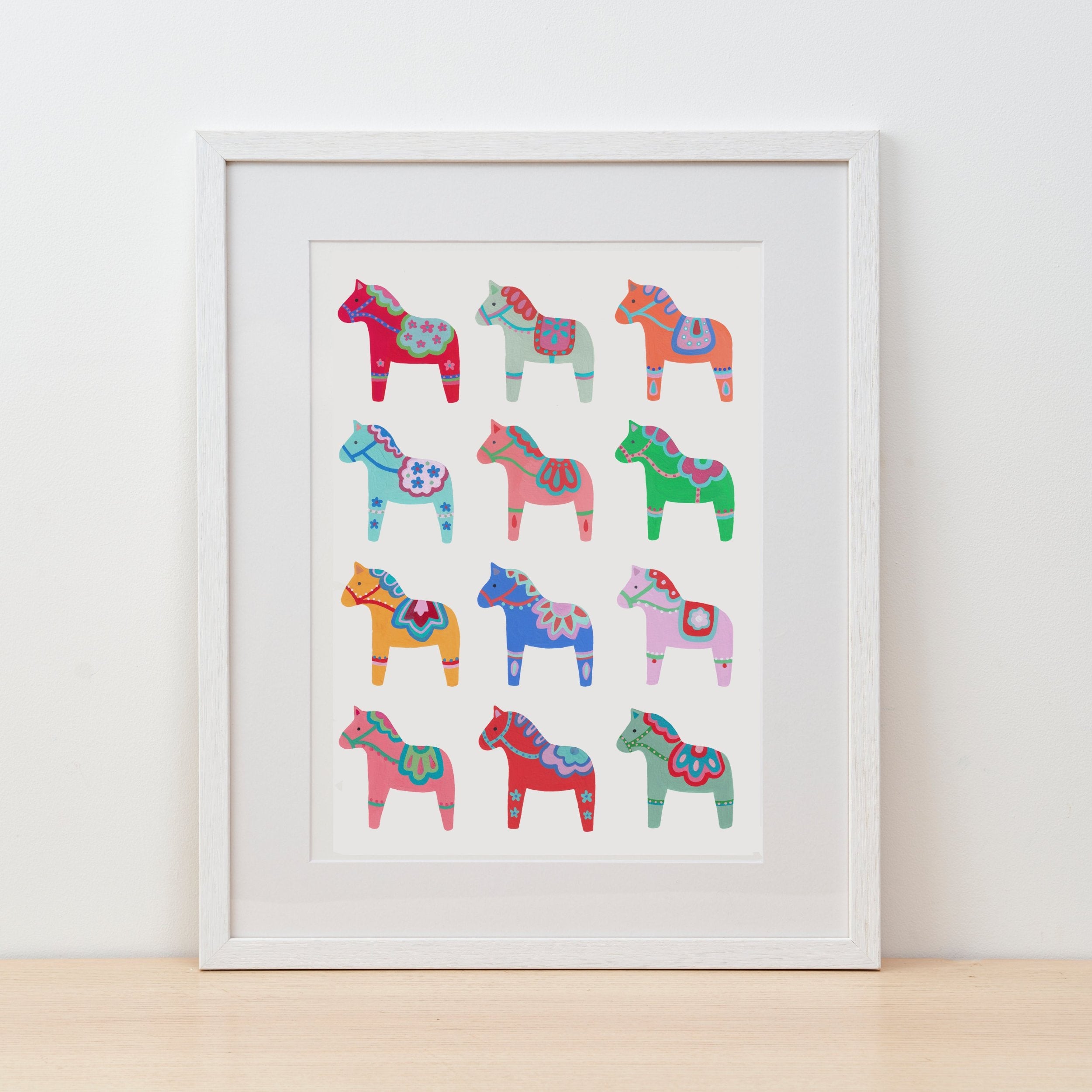 Dala Horses Fine Art Print by Mary Kilvert