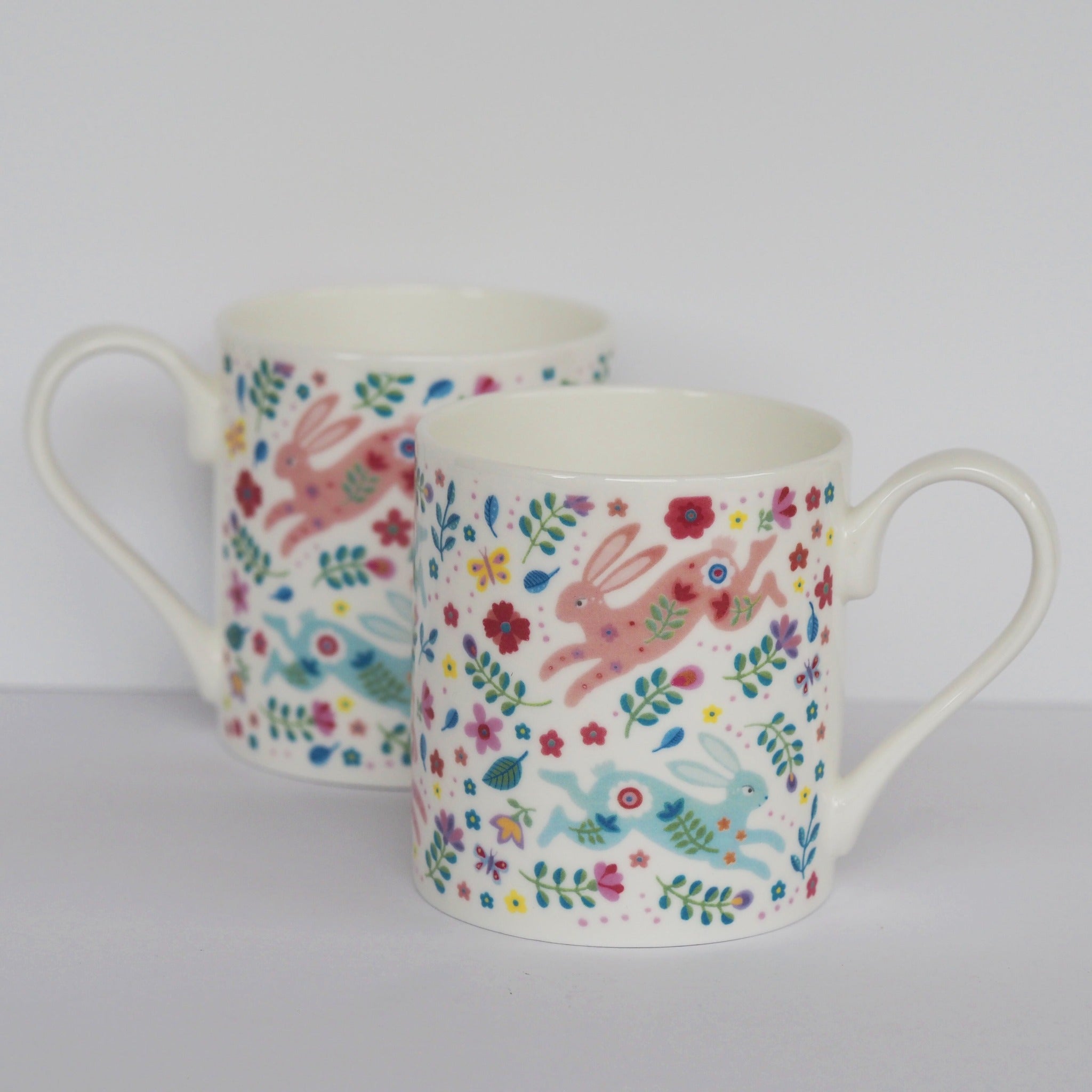 Folk Rabbit Mug by Mary Kilvert