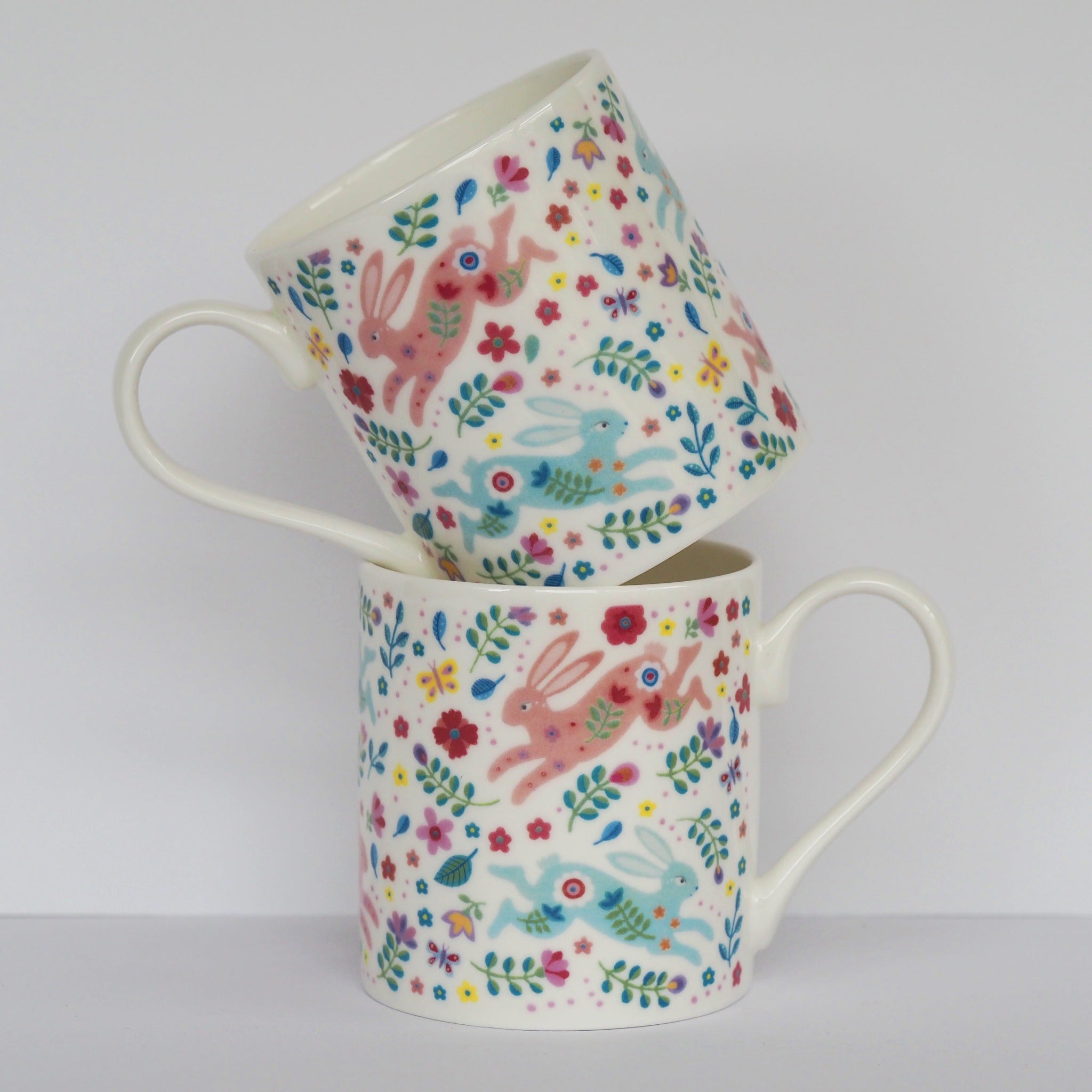 Folk Rabbit Mug by Mary Kilvert