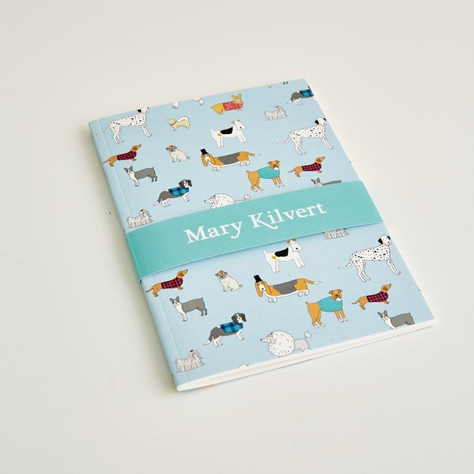 Small Dog Pattern Notebook by Mary Kilvert