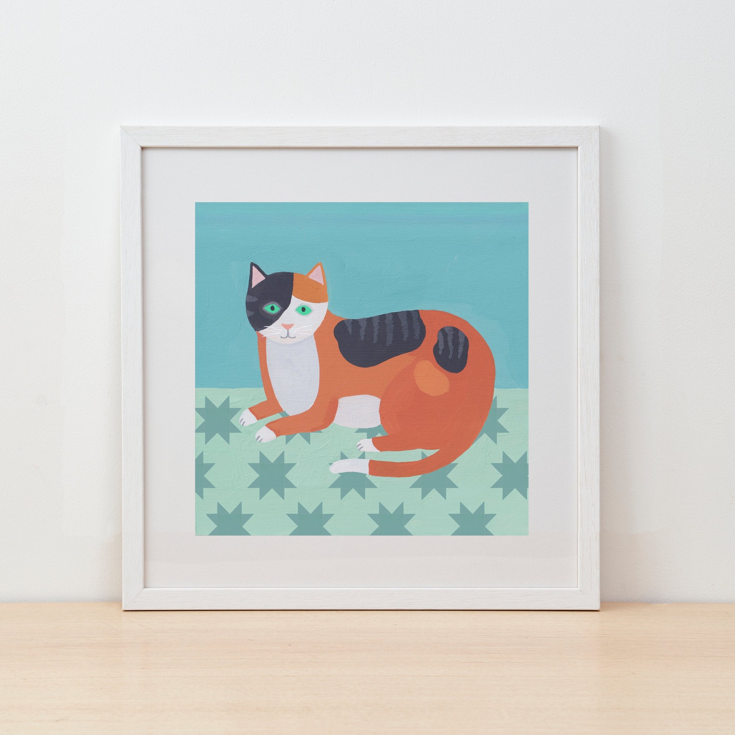 Pebble Cat Fine Art Print by Mary Kilvert