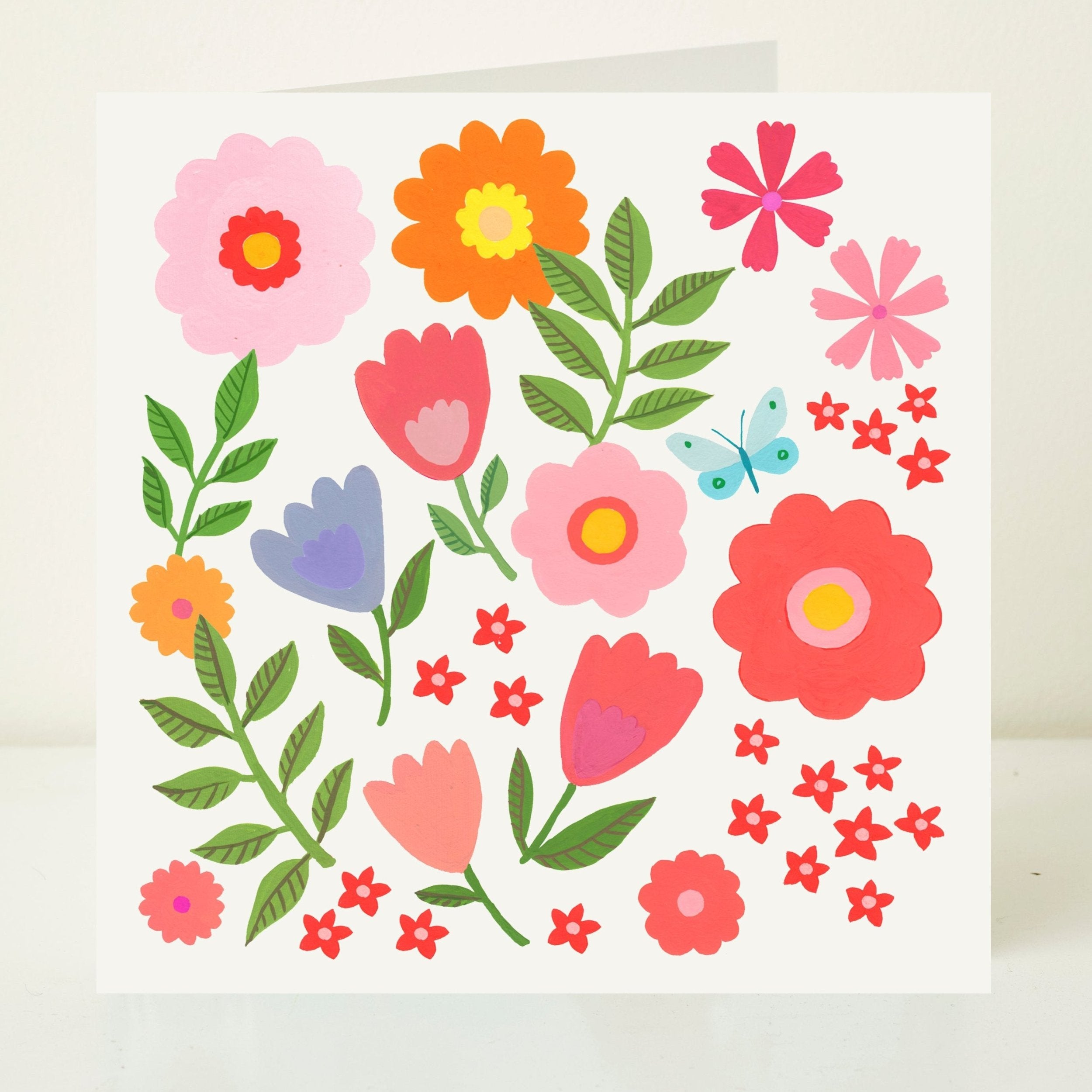 Summer Flowers Greeting Card by Mary Kilvert